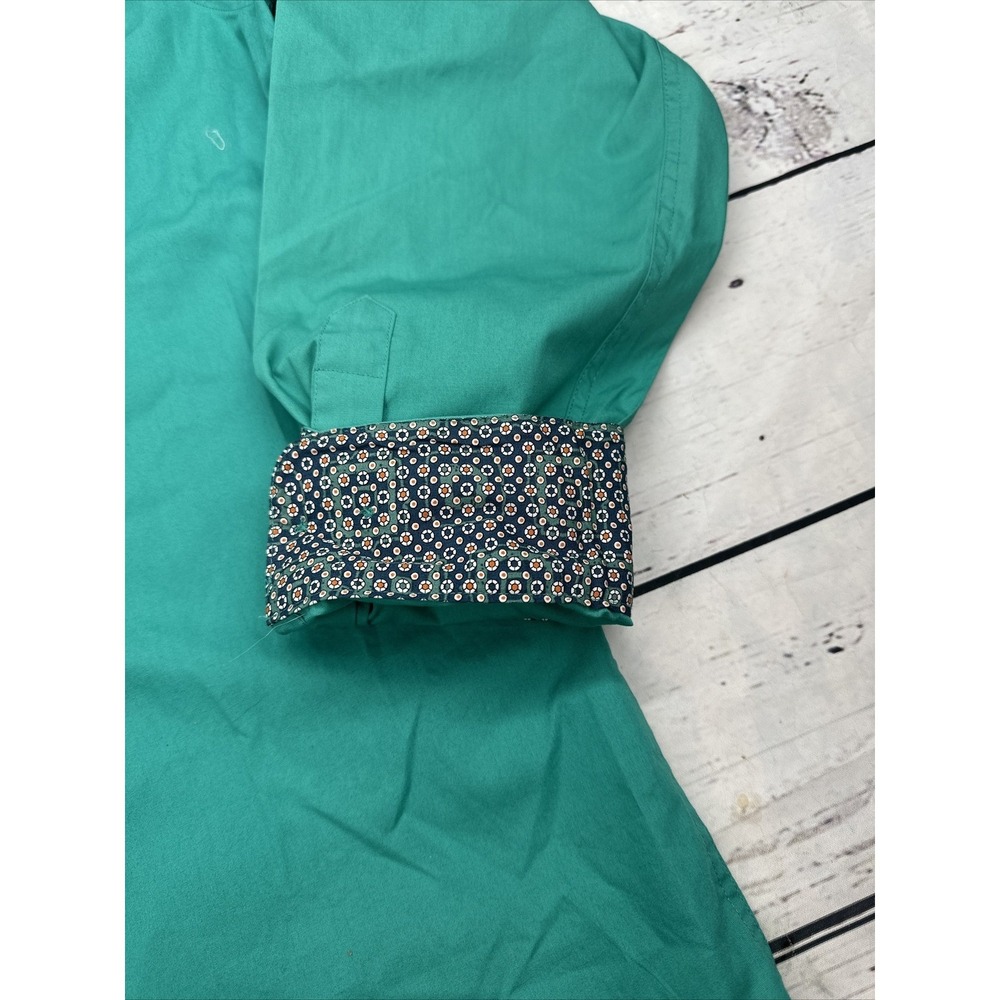Marquis Signature Slim Fit Teal Button Down Shirt Men's Size‎ XL - Picture 2 of 3